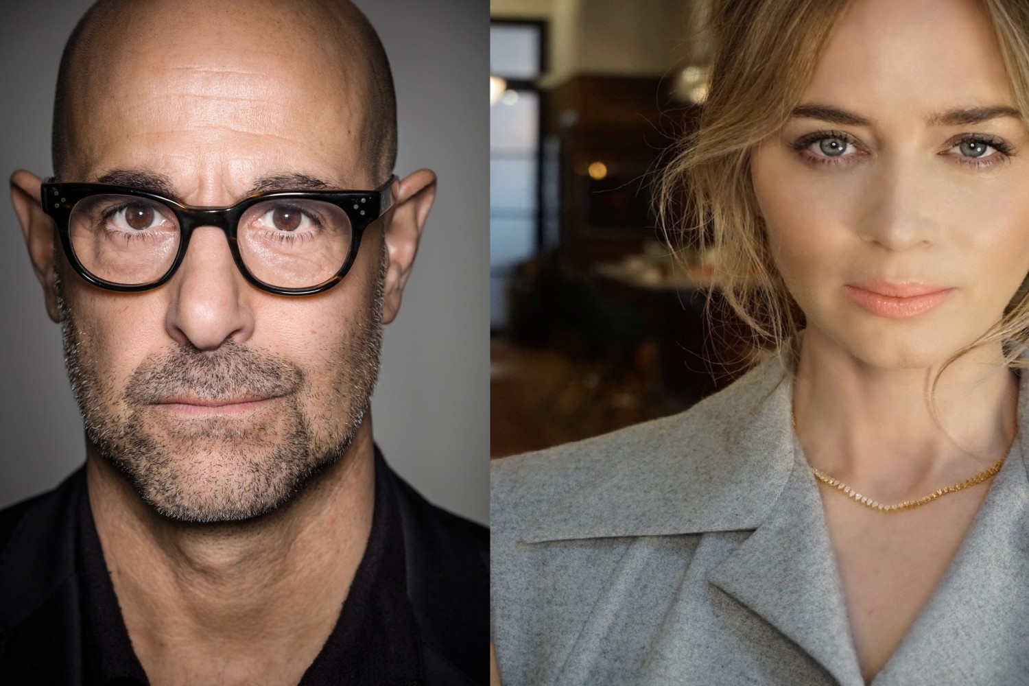 Stanley Tucci and Emily Blunt
