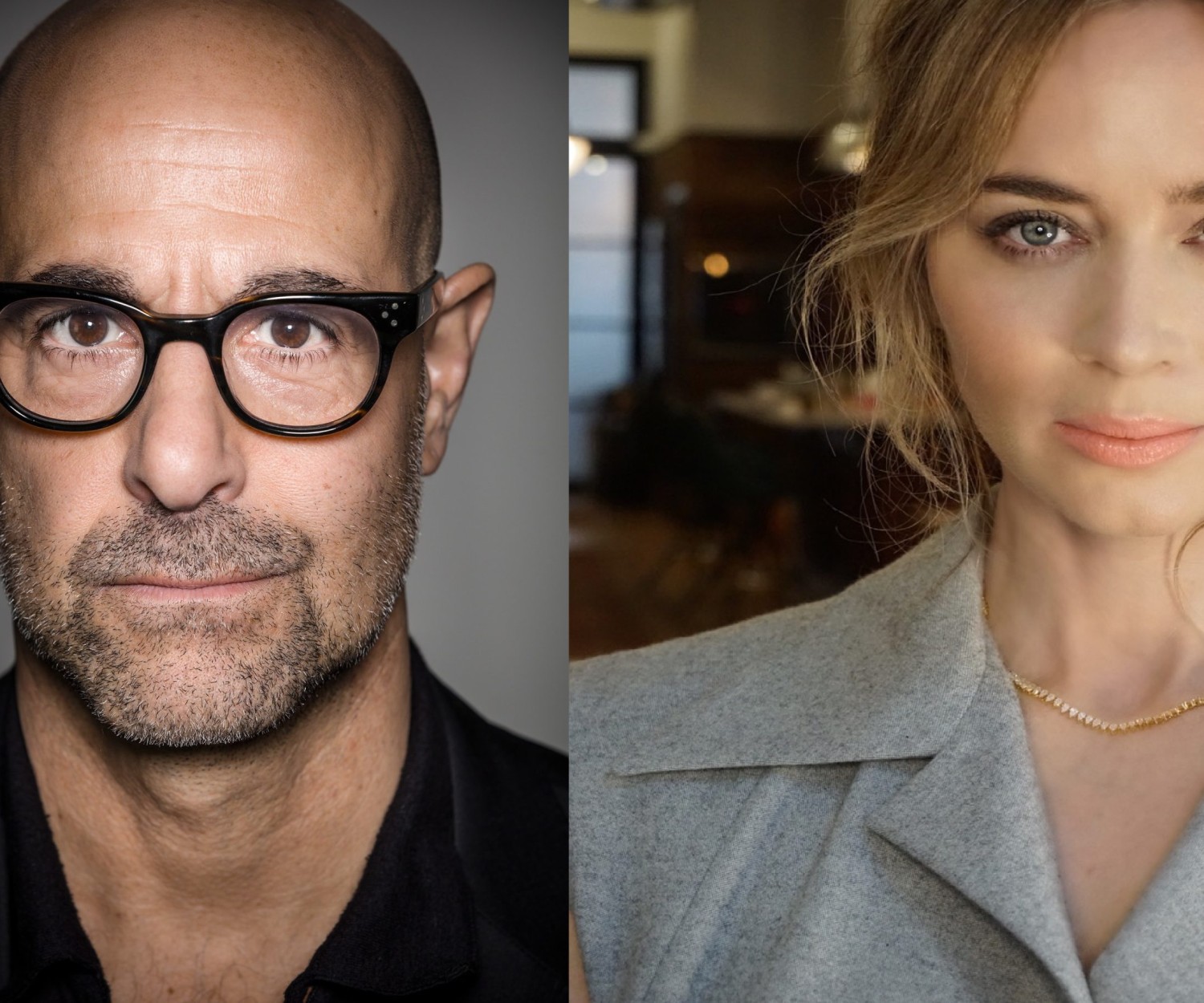 Stanley Tucci and Emily Blunt